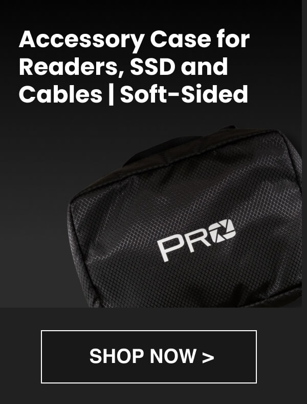 Accessory Case for Readers, SSD and Cables | Soft-Sided