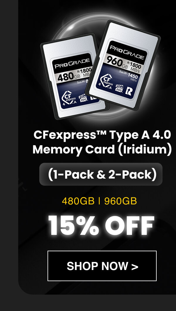 CFexpress™ Type A 4.0 Memory Card (Iridium) 15% OFF  | (1-Pack & 2-Pack)