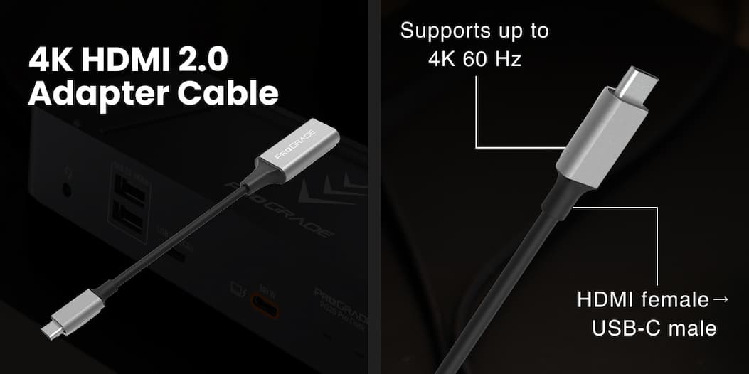 4K HDMI 2.0 Adapter Cable Supports up to 4K 60 Hz HDMI female → USB-C male
