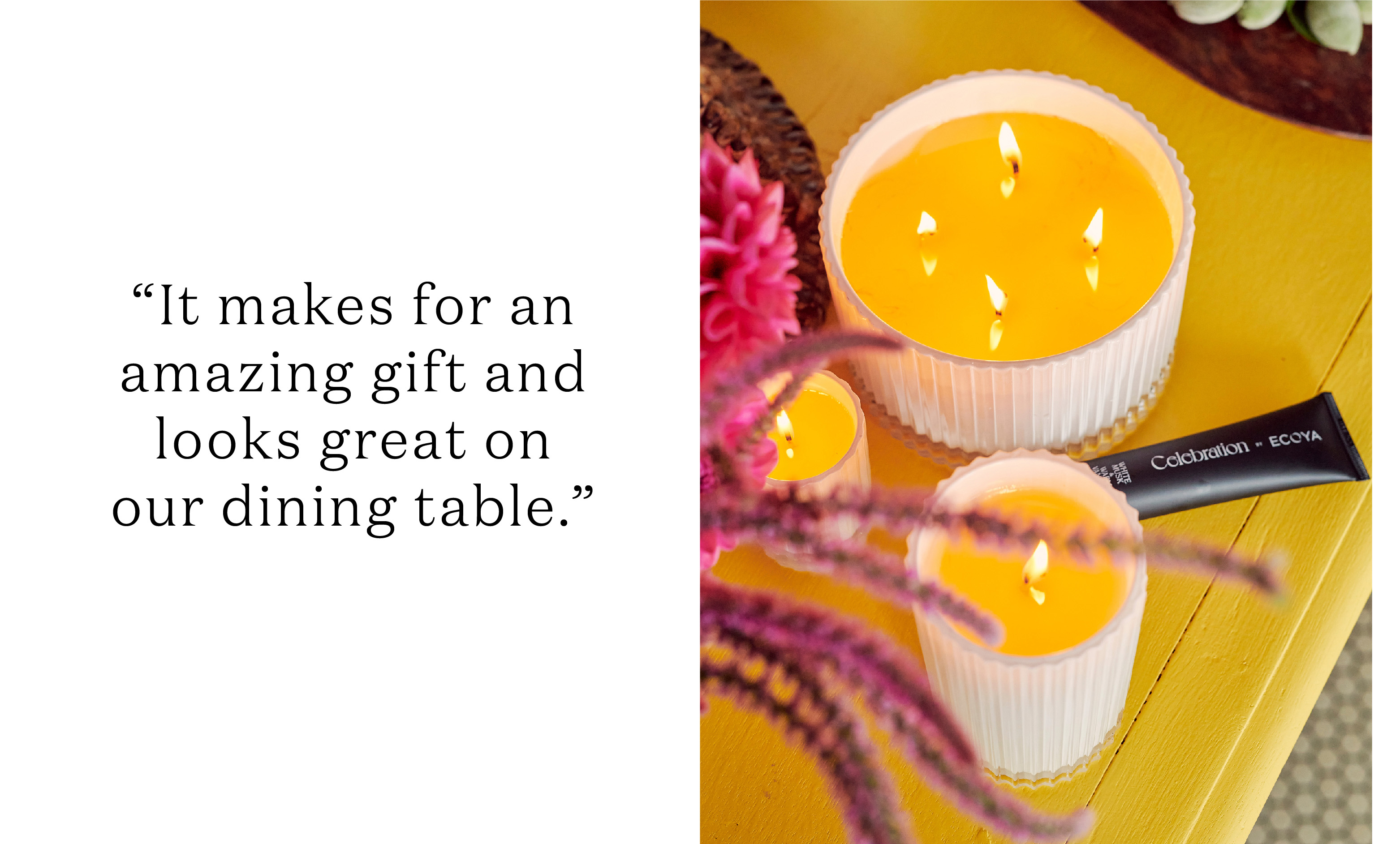 Our most luxe (and largest) candle The Grand Celebration Ecoya