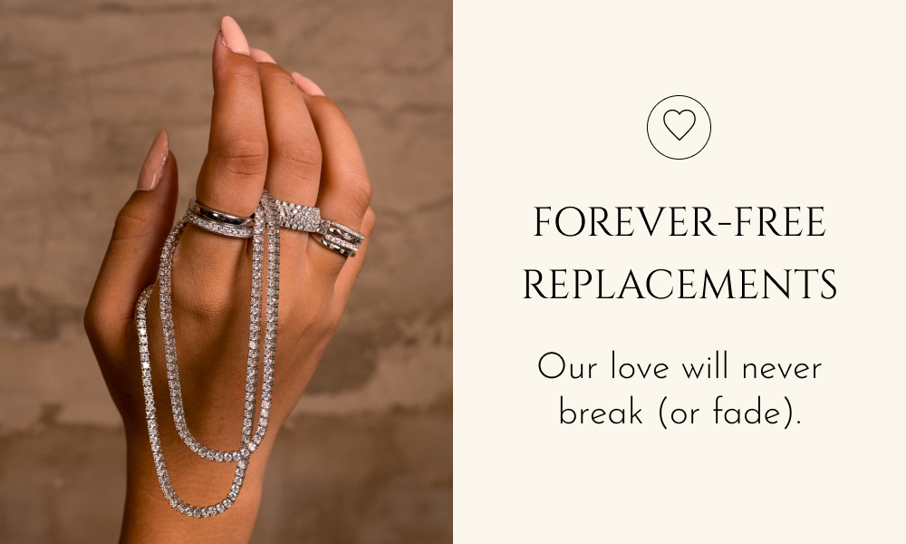 Forever-Free Replacements: Our love will never break (or fade).
