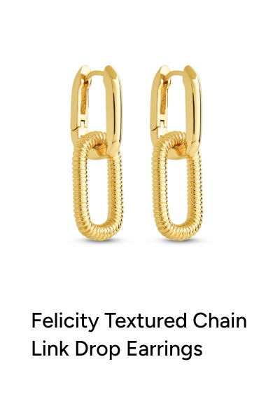 Felicity Textured Chain Link Drop Earrings