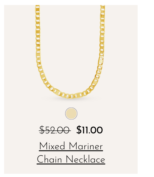 Mixed mariner chain necklace