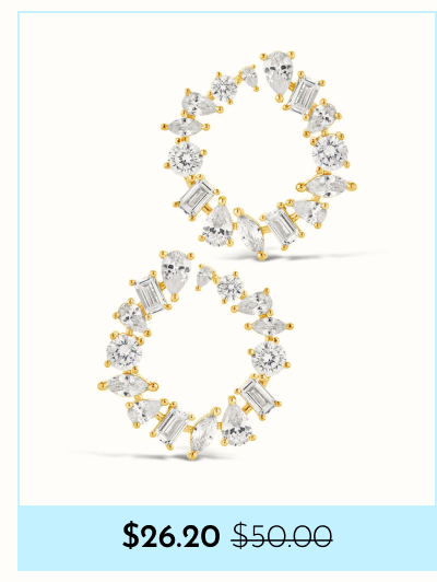 $26.20 Shania CZ Circle Stud Earrings