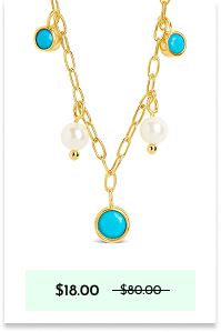 Bali Charm & Pearl Chain Necklace