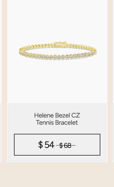 Helene Bezel CZ Tennis Bracelet