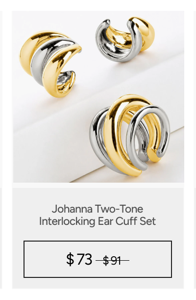 Johanna Two-Tone Interlocking Ear Cuff Set