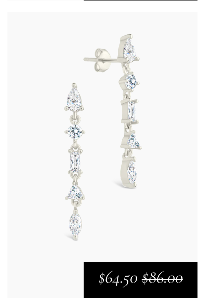 Sterling Silver Jacinda CZ Dangle Earrings