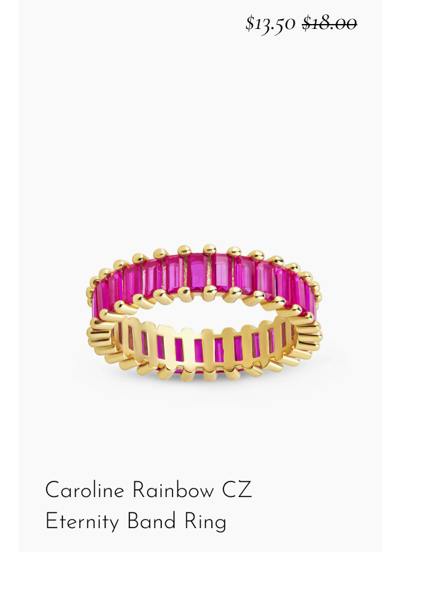 Caroline Rainbow CZ Eternity Band Ring