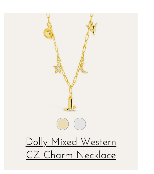 Dolly Mixed Western CZ Charm Necklace
