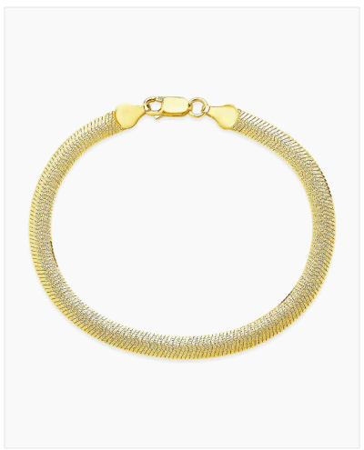 Flat Link Chain Bracelet