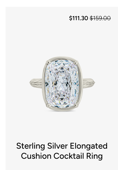 Sterling Silver Elongated Cushion Cocktail Ring [*$127.20* $159.00]