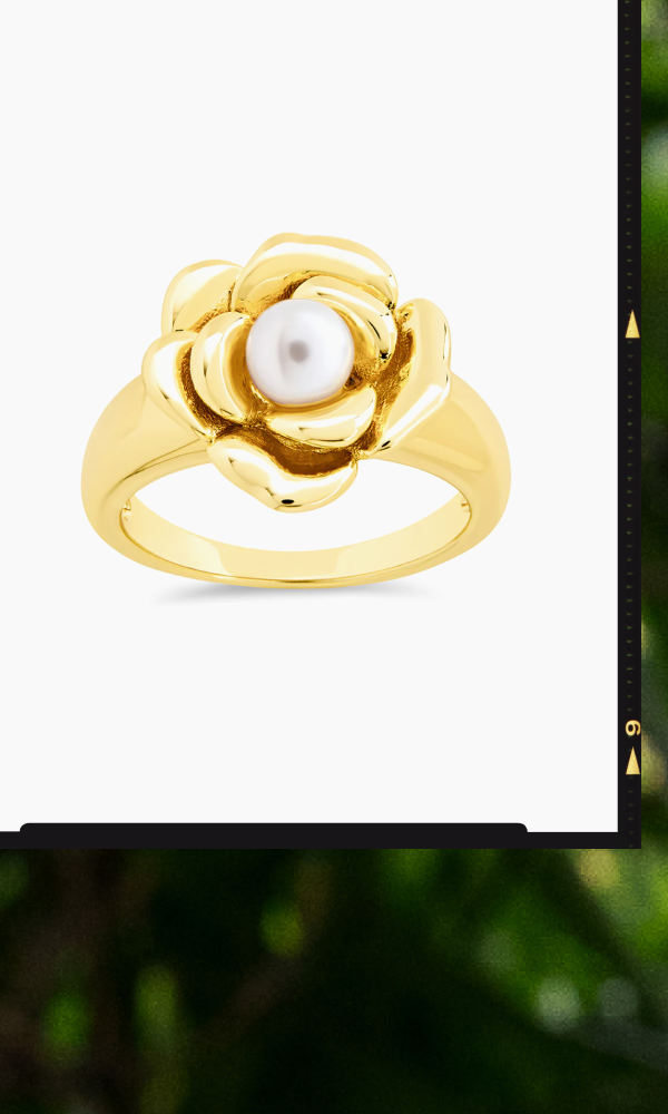 Rosa Pearl Flower Ring