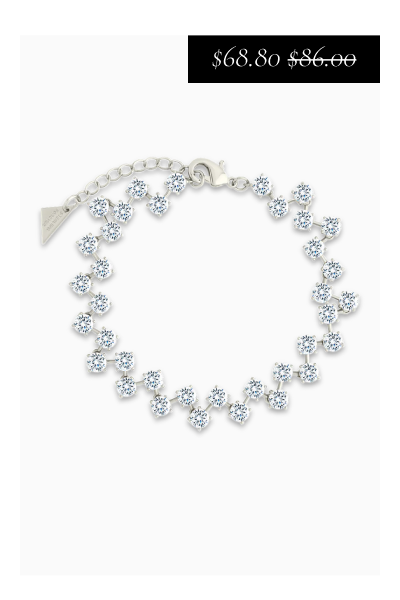 Carson CZ Tennis Bolo Bracelet