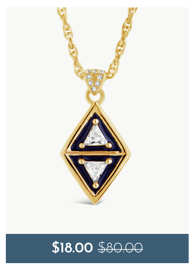 Nerezza CZ & Enamel Pendant Necklace | $18.00