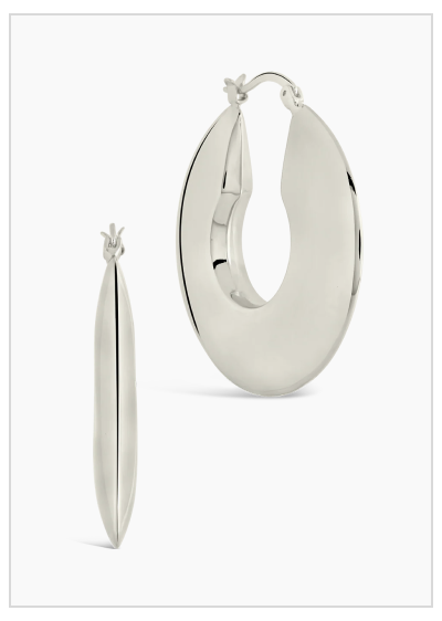 Paige Flat Tube Hoop Earrings