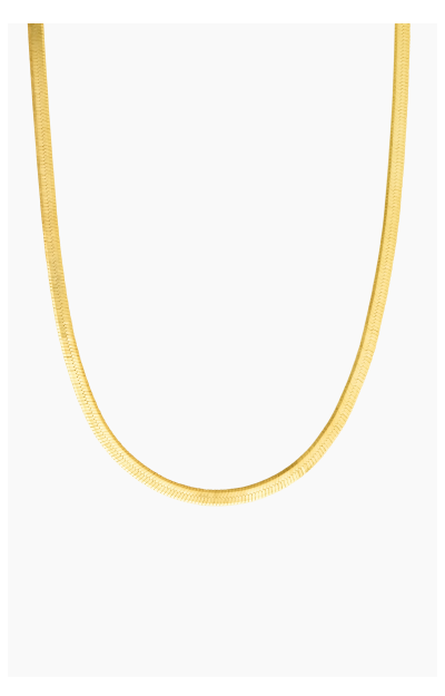 Sterling Silver Herringbone Chain Necklace