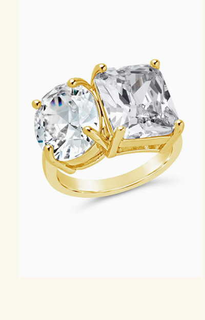 Marla CZ Toi et Moi Cocktail Ring