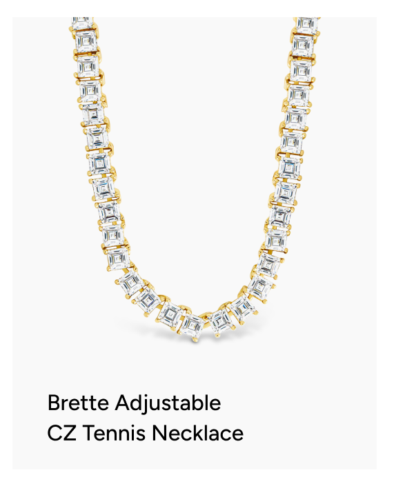 Brette Adjustable CZ Tennis Necklace