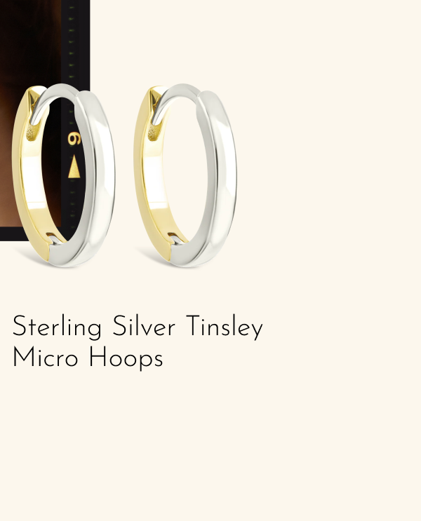 Sterling Silver Tinsley Micro Hoops