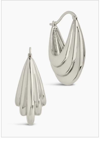 Elodie Textured Statement Hoop Earrings