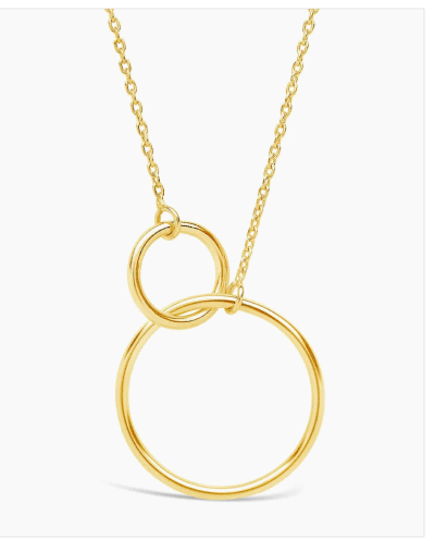 Sterling Silver Interlocking Open Circle Pendant