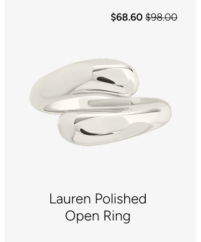 Sterling Silver Lauren Polished Open Ring [*$68.80* $98.00]