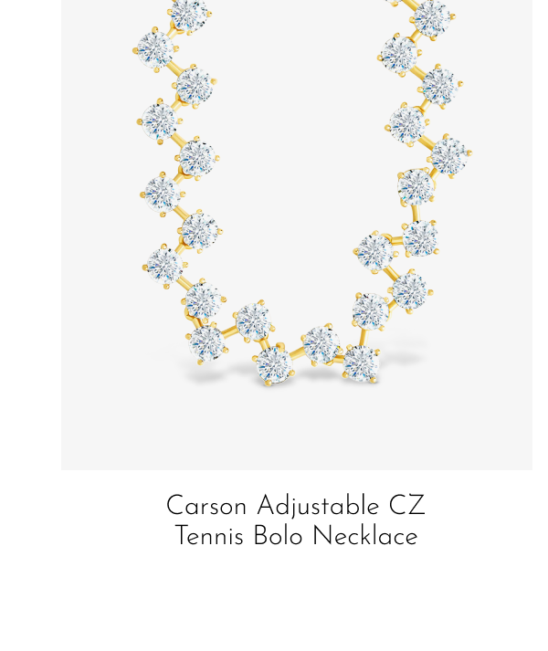 Carson Adjustable CZ Tennis Bolo Necklace