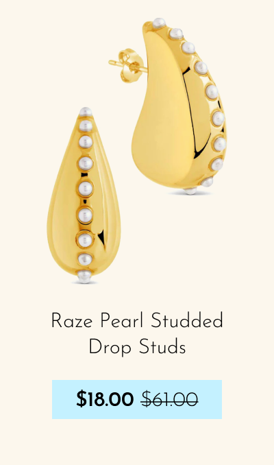 Raze Pearl Studded Drop Studs - now $18, was $61
