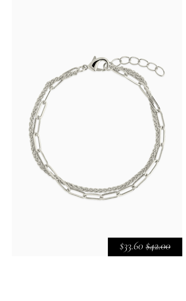 Emery Layered Paperclip & Curb Chain Bracelet