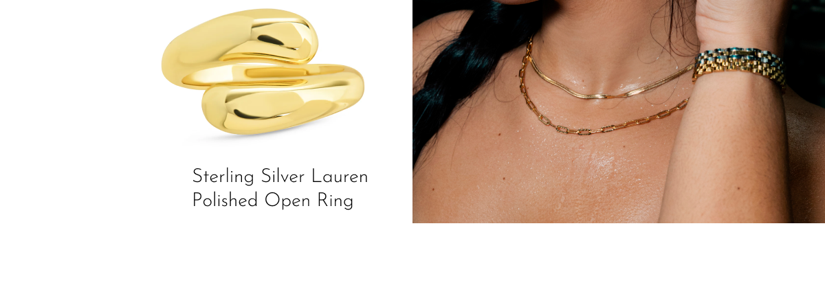 Sterling Silver Lauren Polished Open Ring