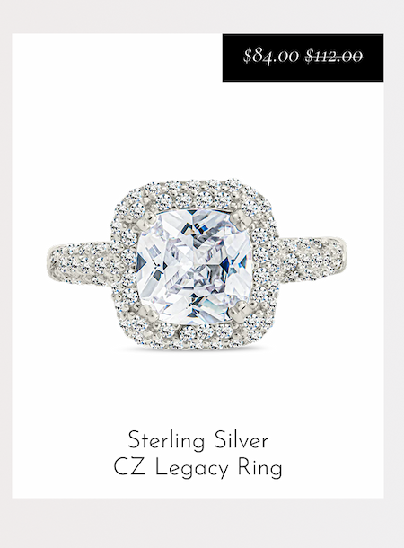 Sterling Silver CZ Legacy Ring - $84