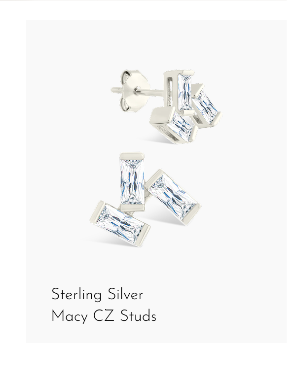 Sterling Silver Macy CZ Studs