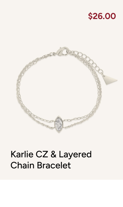 Karlie CZ & Layered Chain Bracelet [$26.00]