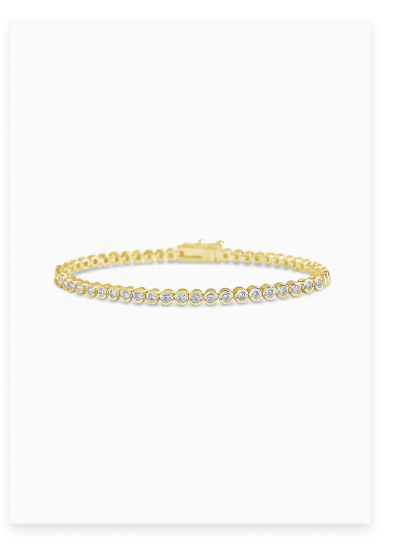 Bezel CZ Tennis Bracelet