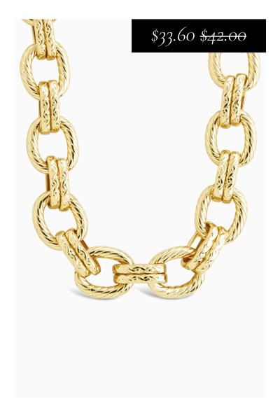 Kamora Textured Chain Link Necklace