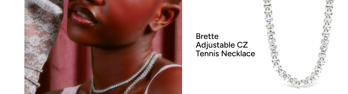 Brette Adjustable CZ Tennis Necklace
