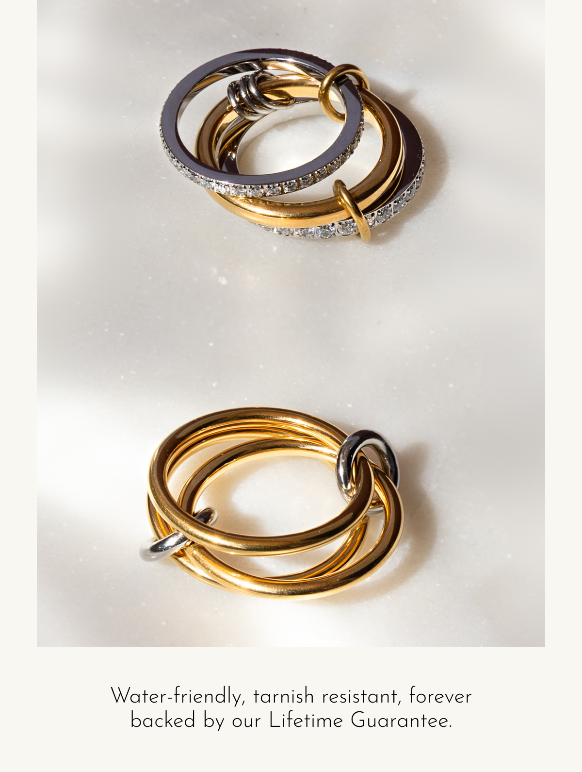 Water-friendly, tarnish resistant, forever backed by our Lifetime Guarantee. 