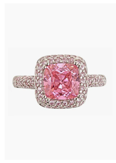 Sterling Silver Pink CZ Legacy Ring