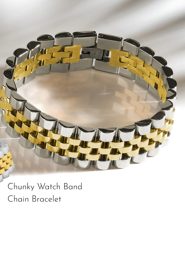 Chunky Watch Band Chain Bracelet