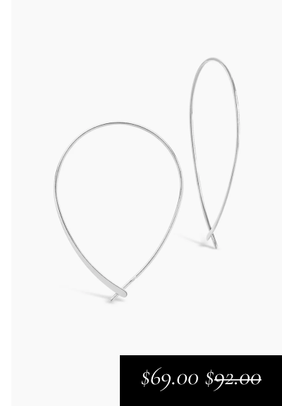 Sterling Silver Delicate Threader Hoop Earrings [*$69.00* $92.00]