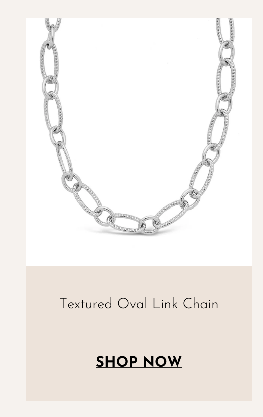 textured oval link necklace