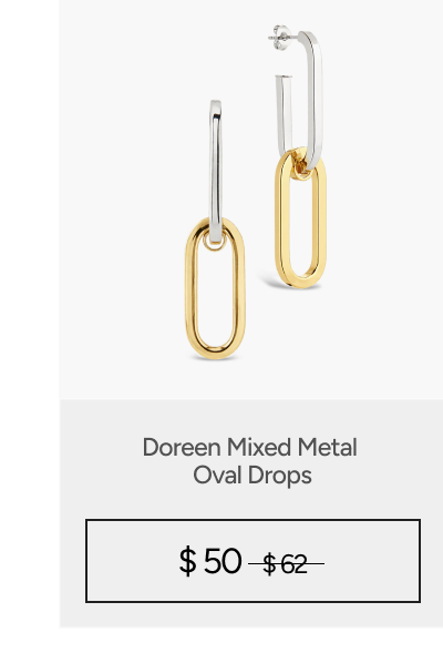 Doreen Mixed Metal Oval Drops