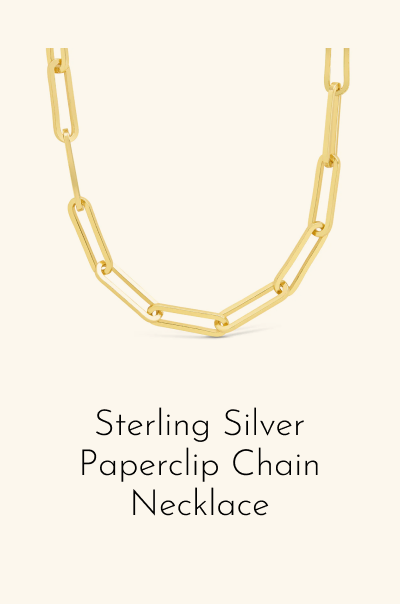 Sterling Silver Paperclip Chain Necklace