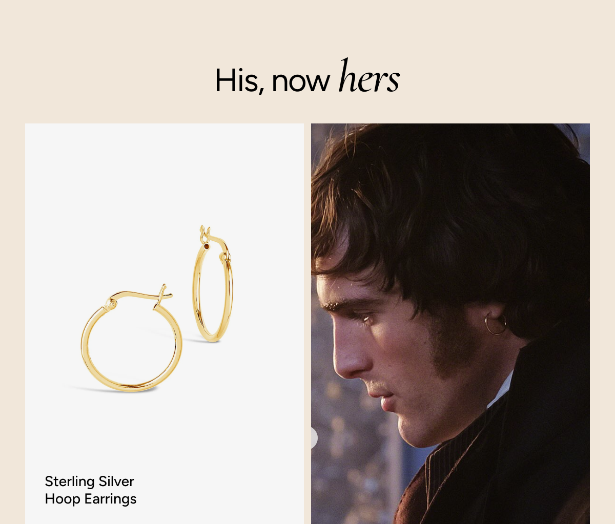 His, now hers: Sterling Silver Hoop Earrings