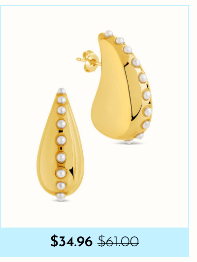 $34.96 Raze Pearl Studded Drop Studs