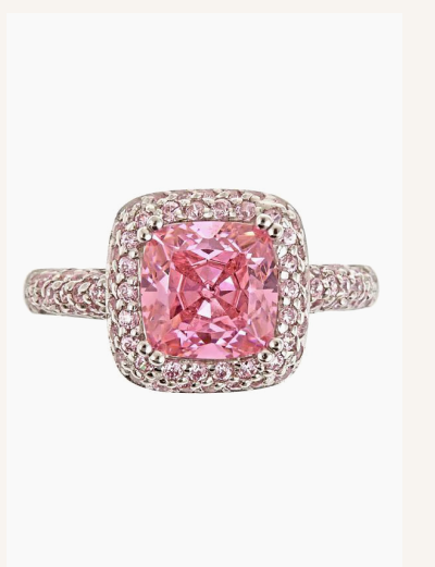 Sterling Silver Pink CZ Legacy Ring