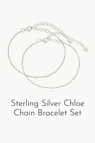 Sterling Silver Chloe Chain Bracelet Set