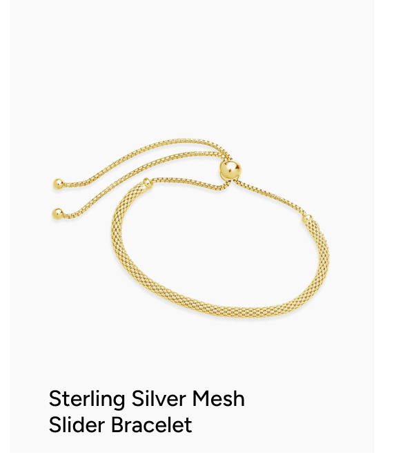 Sterling Silver Mesh Slider Bracelet