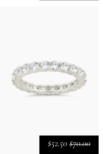 Sterling Silver Gracie CZ Eternity Ring